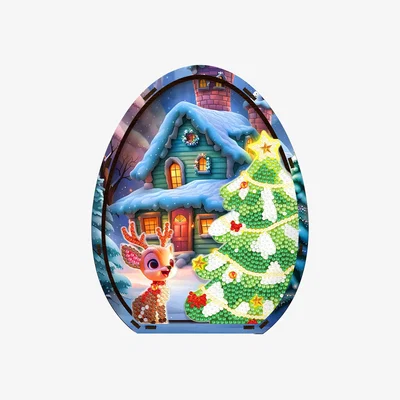 The Range Christmas Reindeer Scene Diamond Painting Kit - Multi