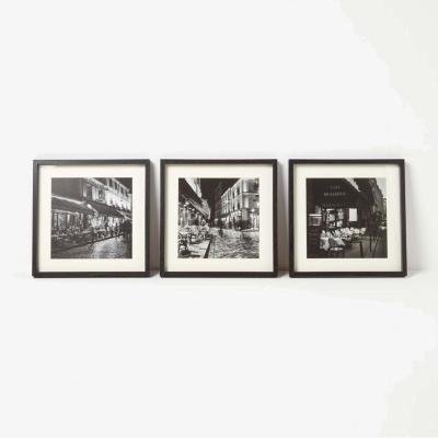 The Range Set of 3 Paris Black  White Photographs Framed Wall Art - Black,White