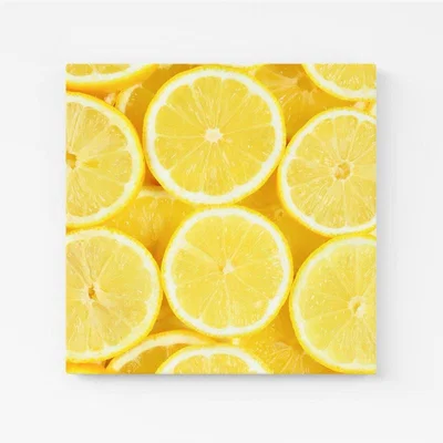 The Range Vibrant Lemons Canvas Print - Yellow / Small