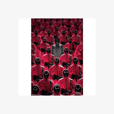 The Range Squid Game Key Art Poster - Pink/Black