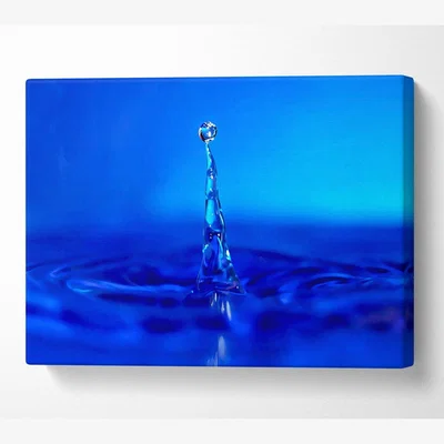 The Range Water Drop Attention Canvas Print Wall Art - Yellow / 66.04cm