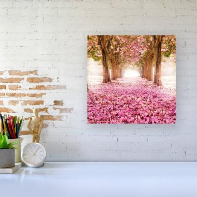 The Range Pink Flower Tree Tunnel Canvas Print - Pink / Medium