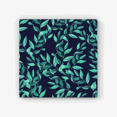 The Range Delicate Green Foliage HD Metal Print - Blue / 40cm