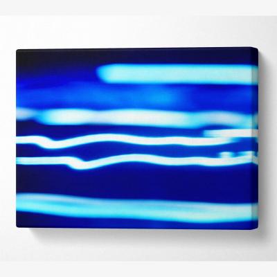 The Range Blue Ripples Of Light Canvas Print Wall Art - Yellow / 66.04cm