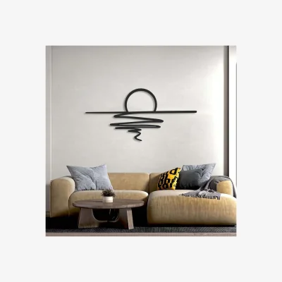 The Range METAL WALL ART-GUN BATIMI 90X42 CM - TEXTURE BLACK - Black