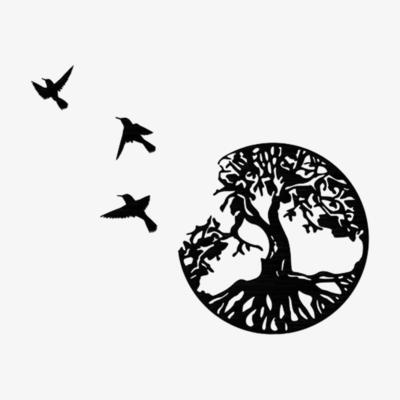 The Range Birds Tree of Life Wall Ornament - Black