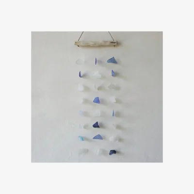 The Range Three Drop Blue  White Decorative Hanging Ornament for Windows  Garden - Blue