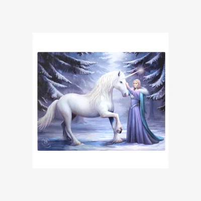 The Range Anne Stokes Pure Magic Canvas Wall Plaque - Fantasy Art Decor, 25x19cm - White