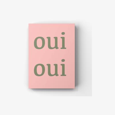 The Range Oui Oui Typography Wall Art Print - Pink