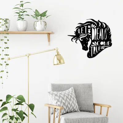 The Range Dreams Come True  Wall Art Metal Decorative Object - Black - Black