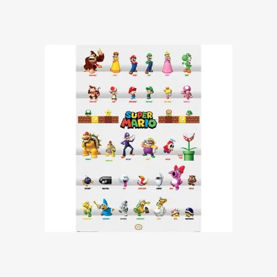 The Range Super Mario Poster Character Parade 278 - Multicoloured