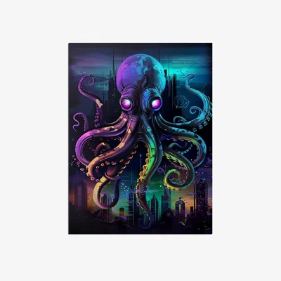 The Range Octopus Metal Wall Art - Silver / 250g