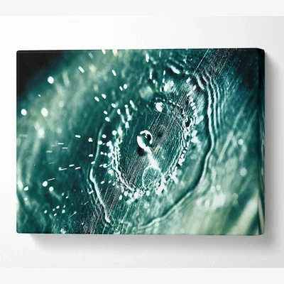 The Range Water Splash Drop Canvas Print Wall Art - Yellow / 66.04cm