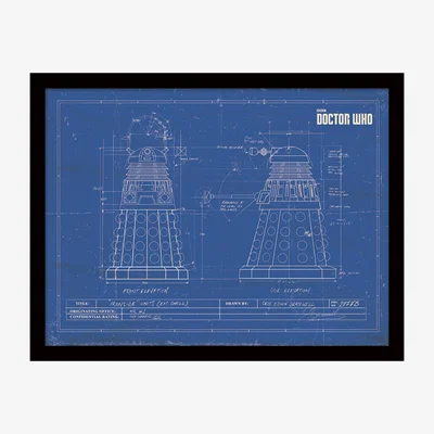 The Range Doctor Who (Dalek Blueprint) Framed Print