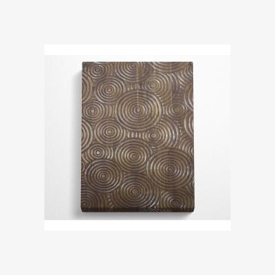 The Range Brown Abstract Circles Canvas Print - Black / 66.04cm