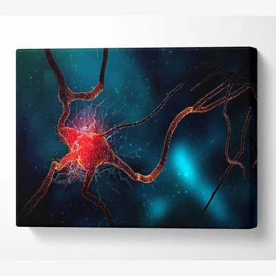 The Range Neuron Canvas Print Wall Art - Yellow / 50.8cm