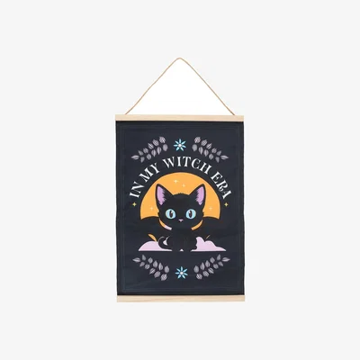 The Range In My Witch Era Bat Cat Fabric Wall Hanging - H30cm