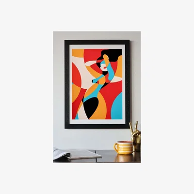 Rockett St George Fire By Sofia Doudine A2 Art Print With Black Wooden Frame