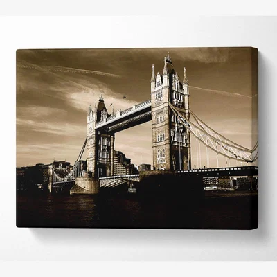 The Range London Brown Beauty Canvas Print Wall Art - Yellow / 81.28cm