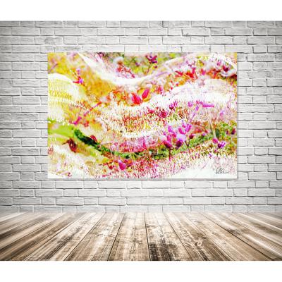 The Range Countryside Colour Wilderness Graphic Art Wrapped on Canvas - Yellow / 152cm