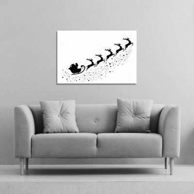 The Range Santa Claus Flying Gallery Canvas - White / 61cm / 91cm