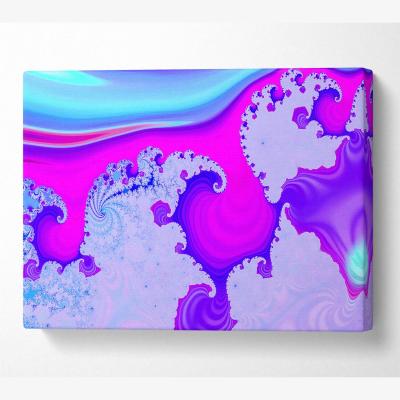 The Range Psychedelic Wave Canvas Print Wall Art - Yellow / 66.04cm