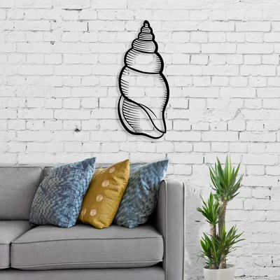 The Range Shell  Wall Art Metal Decorative Object - Black - Black