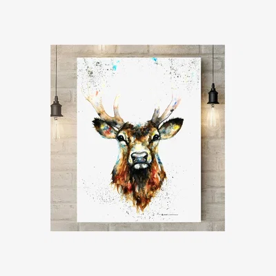 The Range Stag Canvas - Brown / 30cm