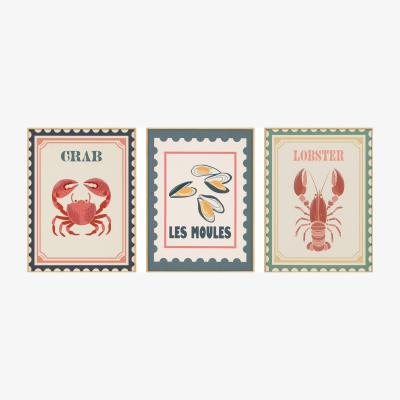The Range Seafood Assortment Colourful Canvas