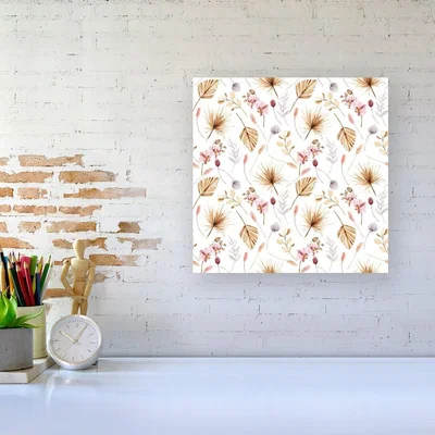 The Range Watercolour Orchids Canvas Print - Yellow / Large