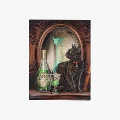 The Range Absinthe and Black Cat Small Printed Canvas - Multicolour