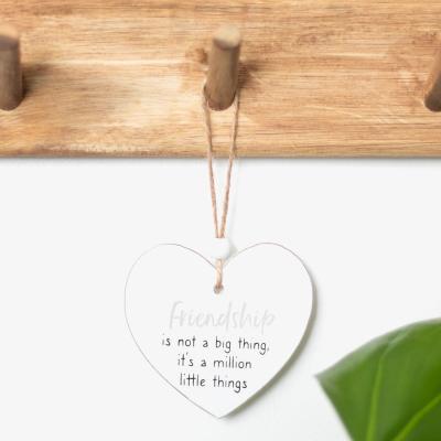 The Range Small Hanging Heart Sentiment Sign - Friendship