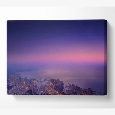 The Range Monte Carlo Monaco Mist Canvas Print Wall Art - Yellow / 66.04cm
