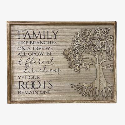 The Range Tree Of Life Family Plaque - Brown