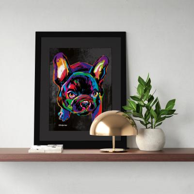The Range Deidra the Dog Framed Wall Art - Black / 43.5cm