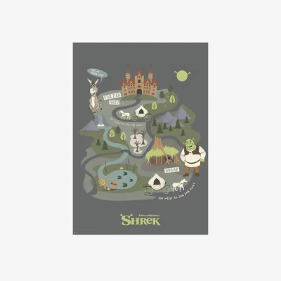 The Range Shrek Journey to Far Far Away A3 Art Print - Multi