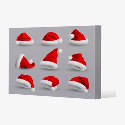 The Range Collection Of Red Santa Claus Hats Gallery Canvas - Blue / 41cm / 31cm
