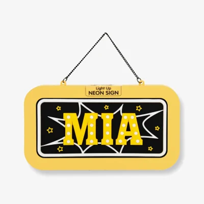 The Range Mia Pre-personalised Light-Up Neon Bedroom Sign - Yellow
