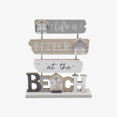 The Range Tiered Beach Plaque  - White