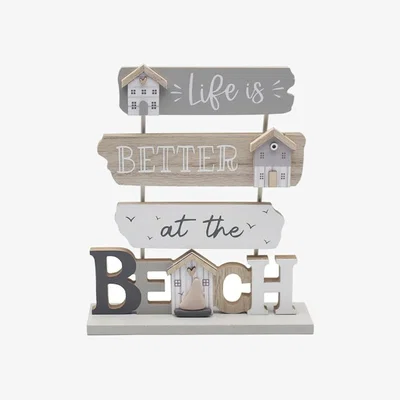 The Range Tiered Beach Plaque  - White