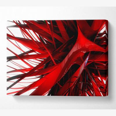 The Range Red Maze Canvas Print Wall Art - Yellow / 35.56cm