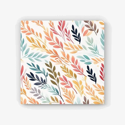 The Range Colouful Sping Leaves Canvas Print - Orange / 40.6cm