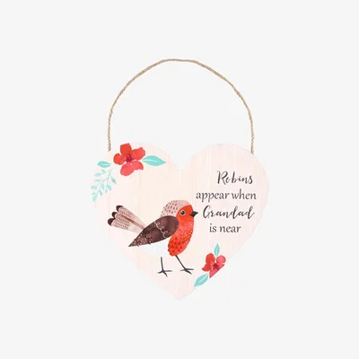 The Range Grandad Memorial Hanging Sign - Light Pink