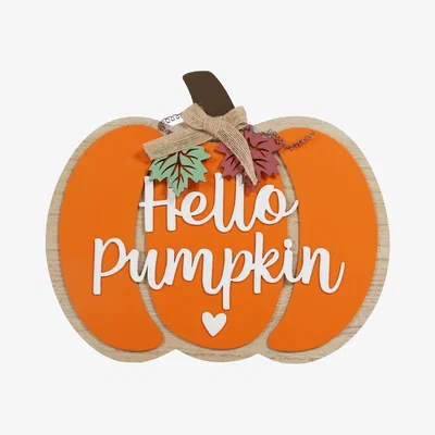 The Range Hello Pumpkin Standing Plaque