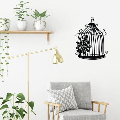 The Range Cage  Wall Art Metal Decorative Object - Black - Black