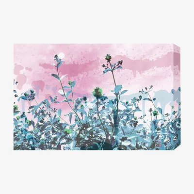 The Range Flower Berry Sky Graphic Art Wrapped on Canvas - Pink / 92cm