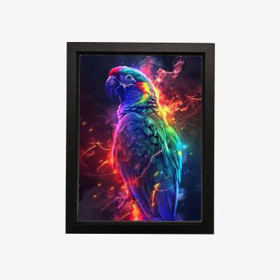 The Range Neon Parrot Metal Wall Art - Silver / 500g