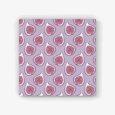 The Range Modern Fig Pattern HD Metal Print - Purple / 30cm
