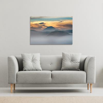 The Range Bromo in morning time Canvas Print Canvas Print - Grey / 127cm / 101cm