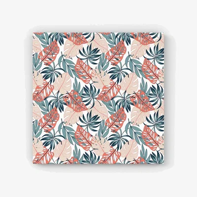 The Range Tropical Leaf Pattern HD Metal Print - Green / 30cm